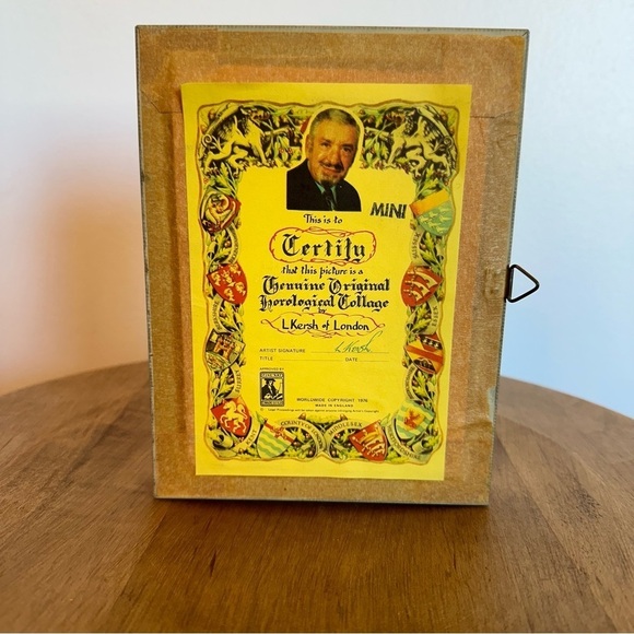 L Kersh of London Horological Collage Art Signed Big Ben Locomotive  Rolls Royce - Picture 9 of 14